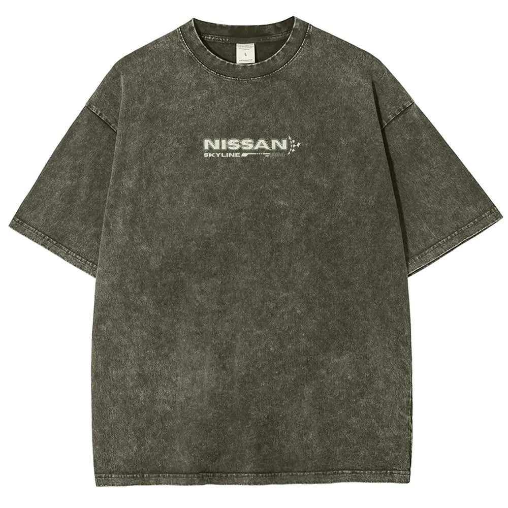 Legendary JDM Skyline R34 Vintage Washed Oversized Graphic Tee