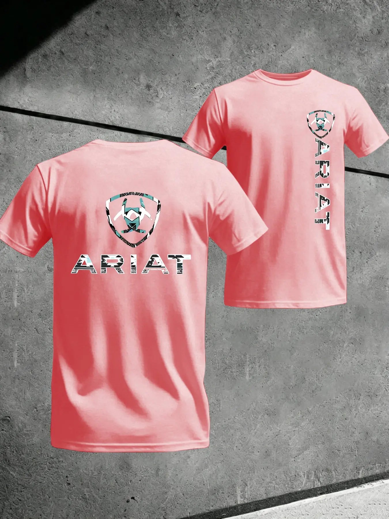 Rugged Heritage: Ariat Geometric Shield Western Graphic Unisex Casual Tee