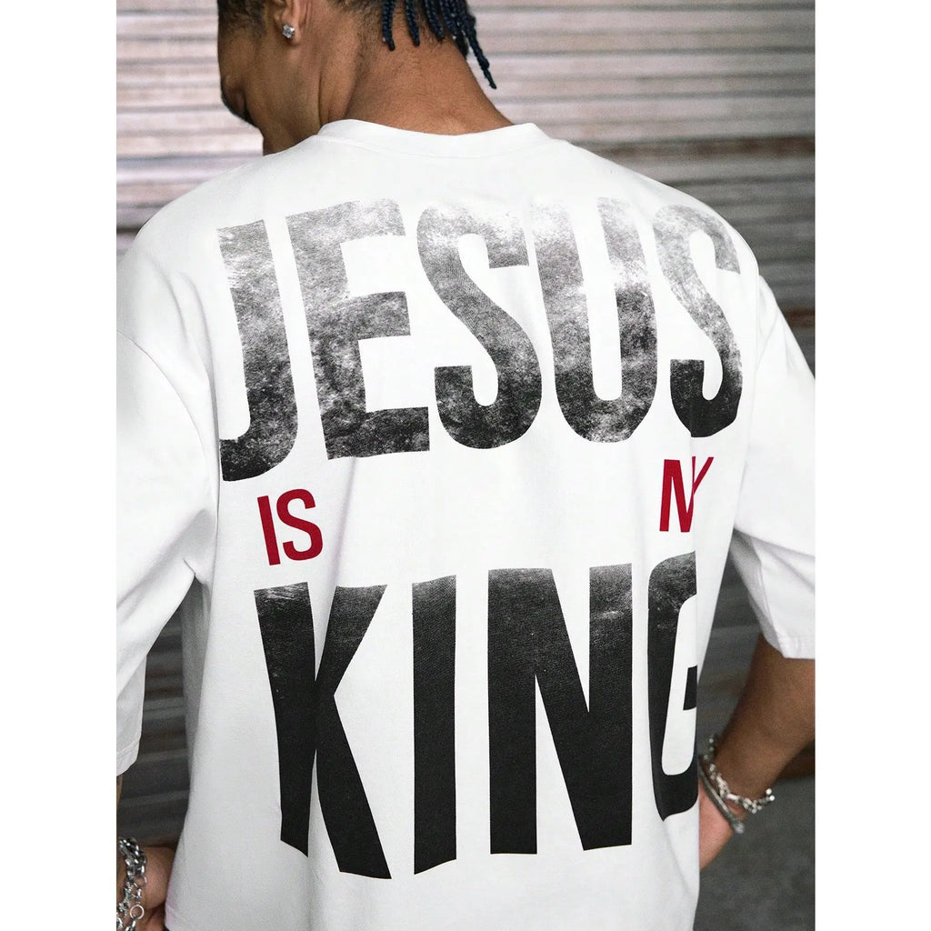 Bold Faith: "Jesus Is My King" Oversized Streetwear Tee