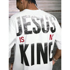 Bold Faith: "Jesus Is My King" Oversized Streetwear Tee