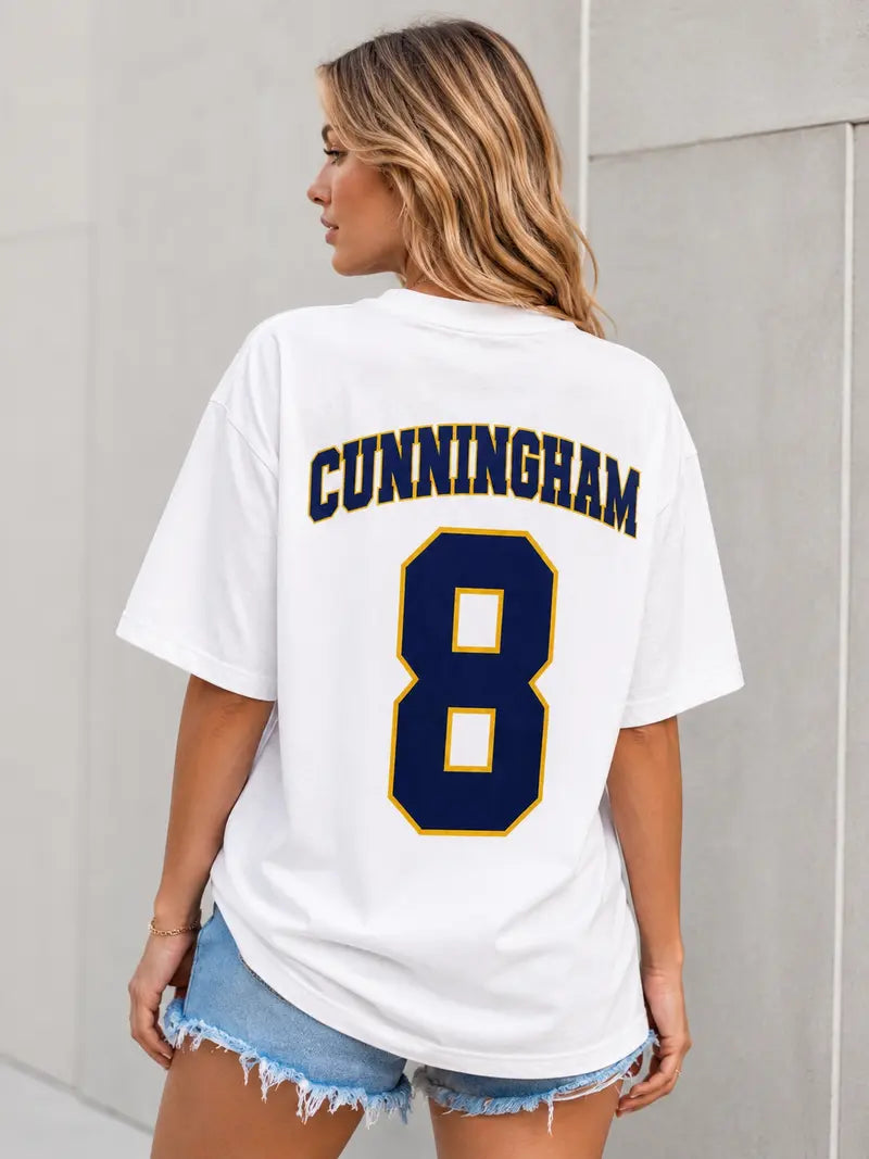 Women's Basketball Inspired Double-Sided Graphic Tee for Game Day Streetwear Fans