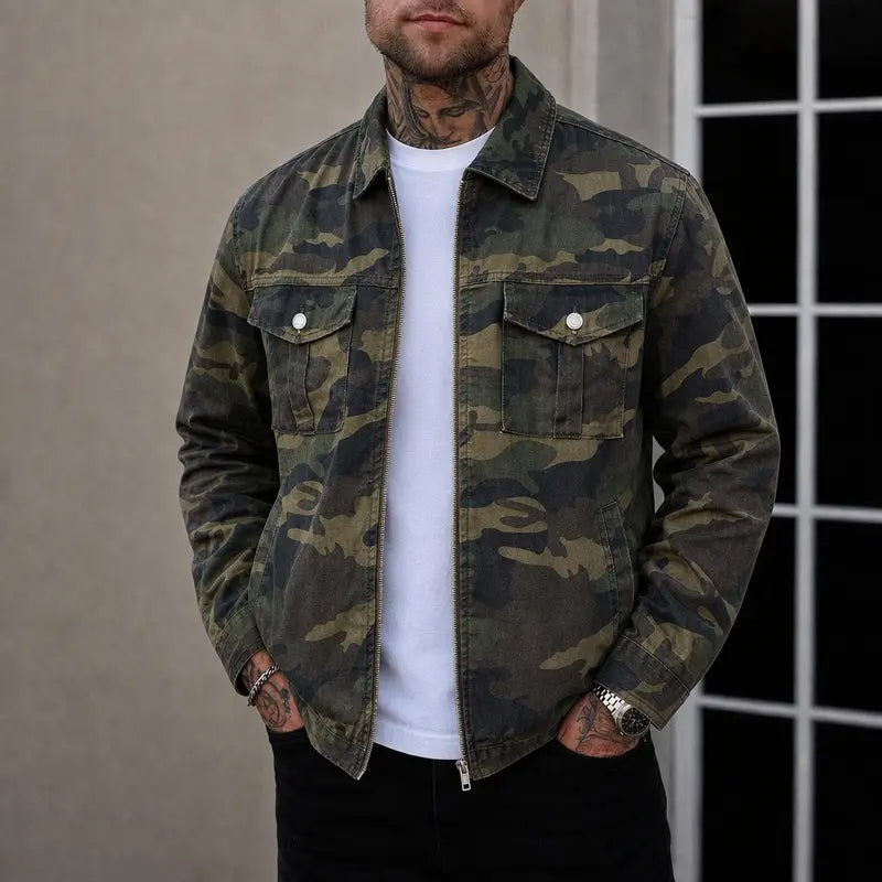 Men's camouflage military jacket - product detail