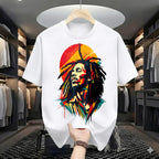 [Free Shipping] Soulful Rasta Vibes: Legendary Reggae Music Artistic Graphic Tee
