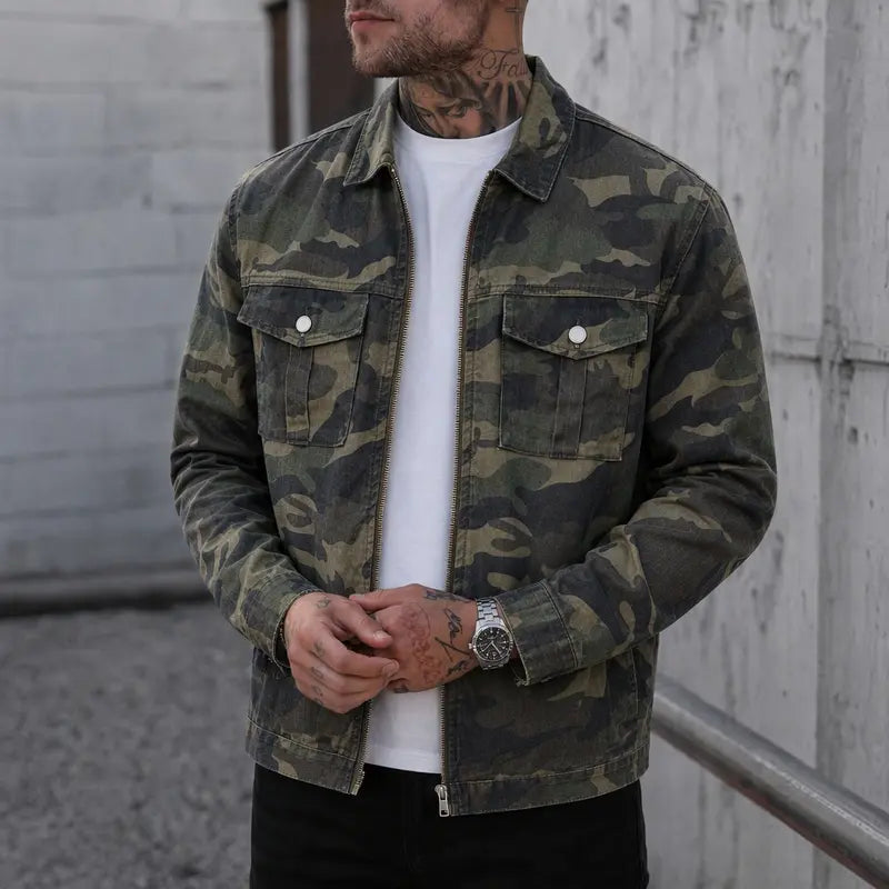 Men's camouflage military jacket - product detail