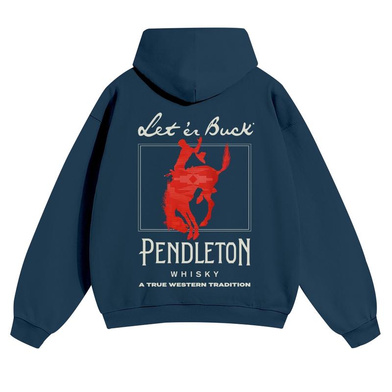 Western Rodeo Graphic Hoodie for Cowboy Streetwear and Casual Outdoor Outfits