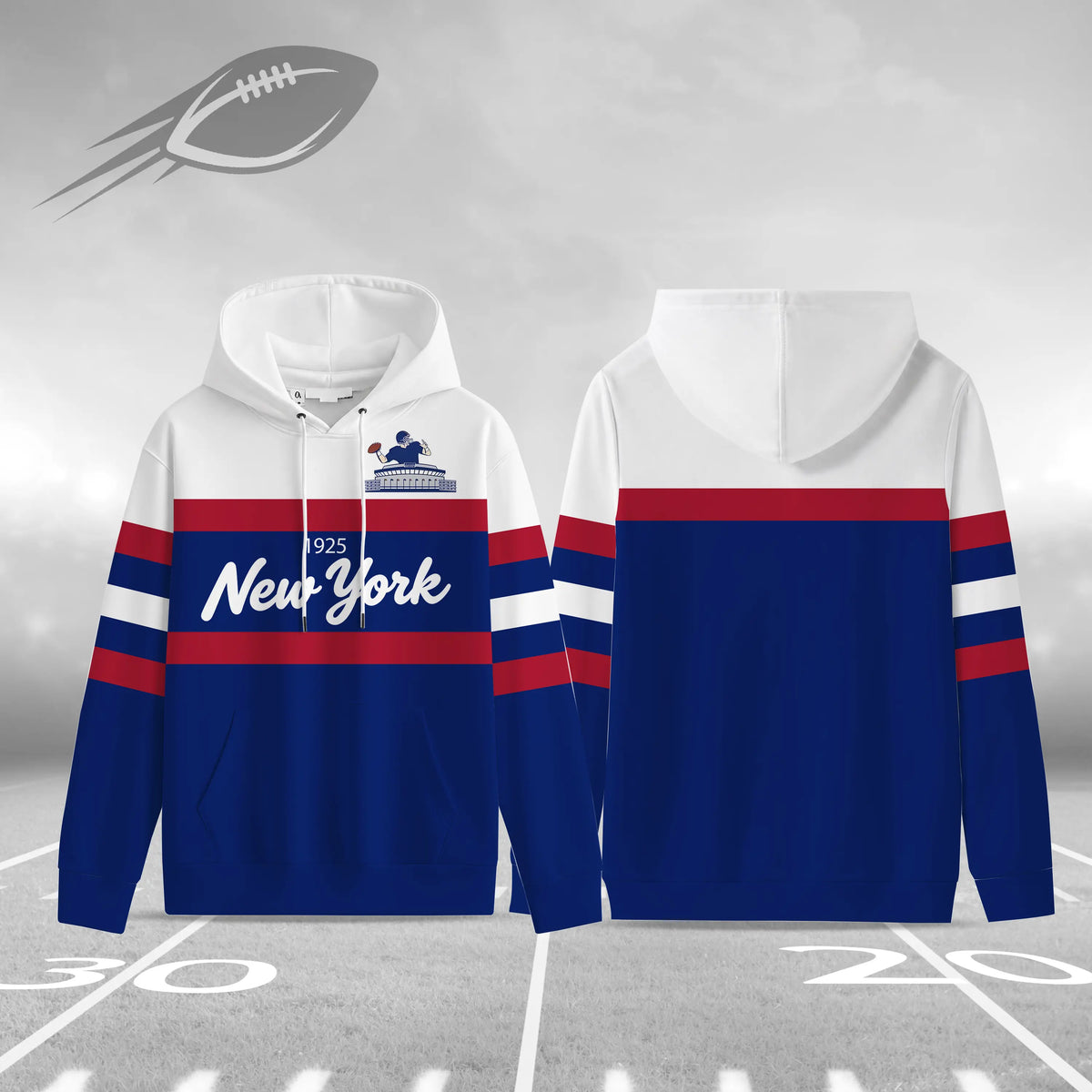Retro Buffalo Football Hoodie for Game Day Fans and Streetwear Outfits