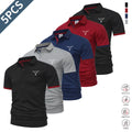 Men's Quick Dry Polo Shirt Set with Sporty Casual Style for Golf and Travel