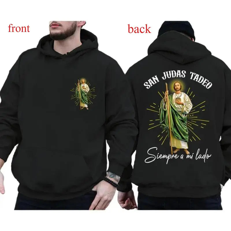San Judas Tadeo Christian Graphic Tee for Spanish Faith and Everyday Wear