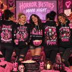 October Awareness Ribbon Horror Hoodie for Spooky Season Support and Fall Outfits