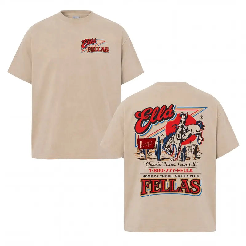 Desert Dust: Ella Fellas "Choosin' Texas" Vintage Sand Graphic Tee