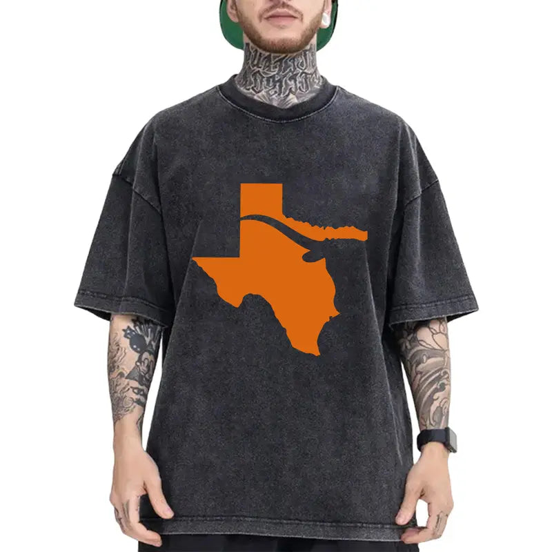 Texas State Map Graphic Tee for Lone Star Fans and Casual Streetwear