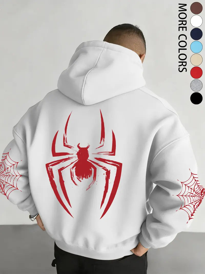 Vintage Spider Graphic Hoodie for Streetwear Fans and Casual Everyday Fashion Style