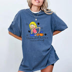 MadFits Washed Blue What Dreams Are Made Of Y2K Retro Tee Lifestyle Front View