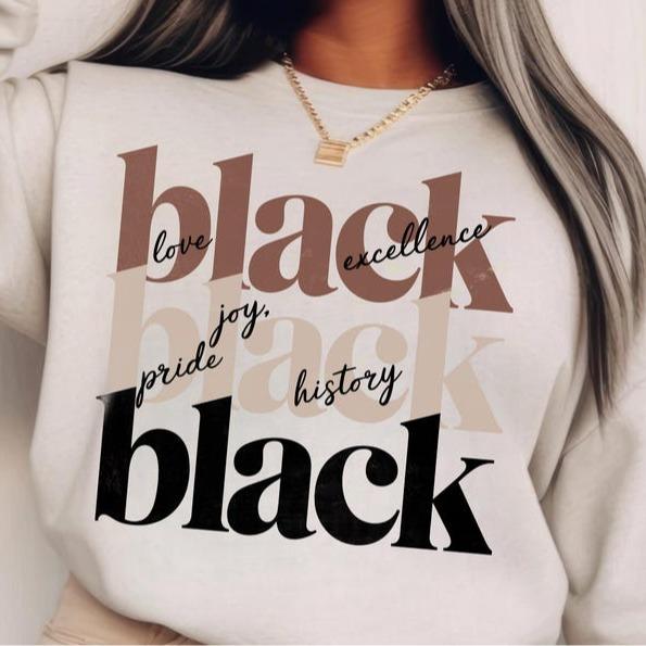 "Black Excellence" Heritage Sweatshirt - Black History Month Edition