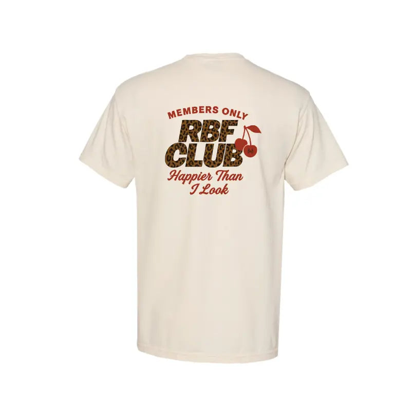 The "Happier Than I Look" RBF Club Cheetah Print Graphic Tee
