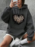 Distressed Leopard Heart Hoodie for Western Streetwear and Cozy Casual Outfits