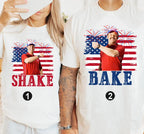 Funny Patriotic Matching Couple T-Shirts for Fourth of July Parties