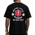 Funny Emotional Support Husband Graphic T-Shirt with Unique Couple Humor Style