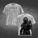 Vintage Gaming Graphic Tee with Double Print Design for Retro Streetwear Fans