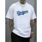 Vintage Baseball Script Graphic T-Shirt for Casual Sports Streetwear