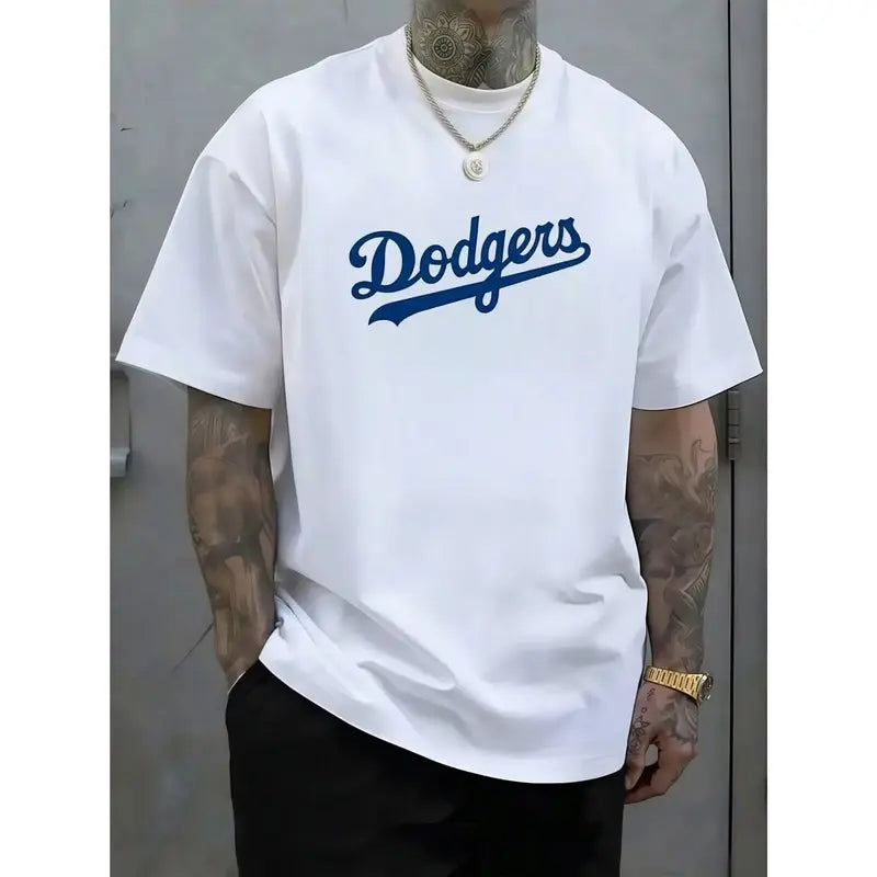 Vintage Baseball Script Graphic T-Shirt for Casual Sports Streetwear