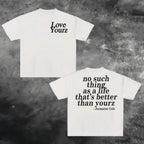 Soulful Streetwear: "Love Yourz" J. Cole Inspired Oversized Lyric Graphic Tee