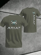 Rugged Heritage: Ariat Geometric Shield Western Graphic Unisex Casual Tee