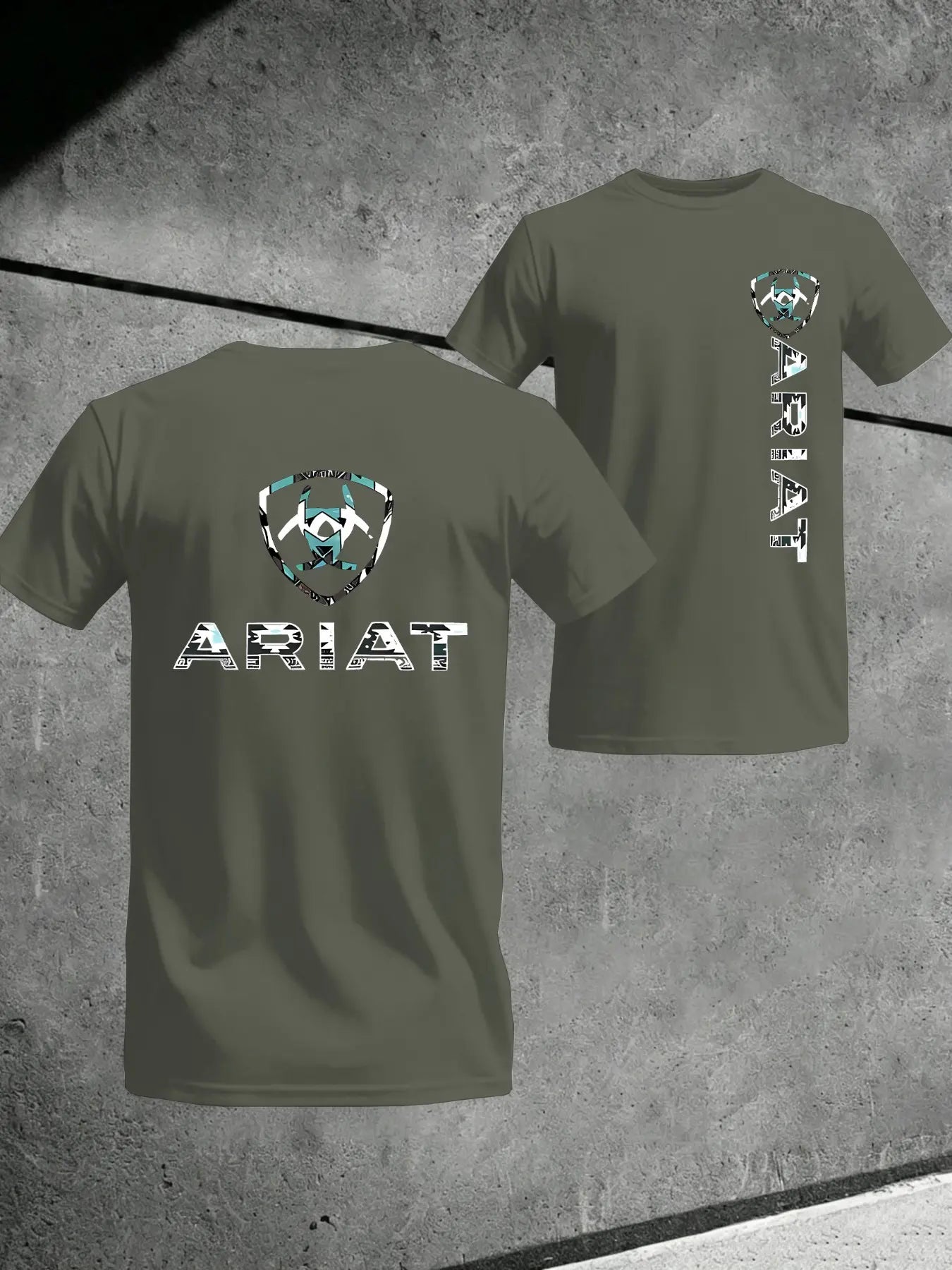 Rugged Heritage: Ariat Geometric Shield Western Graphic Unisex Casual Tee