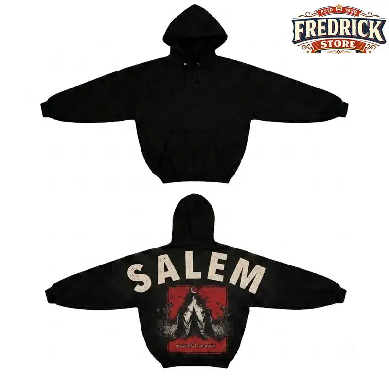 Salem Girls Trip Halloween Hoodie with Witchy Graphic for Spooky Weekend Style