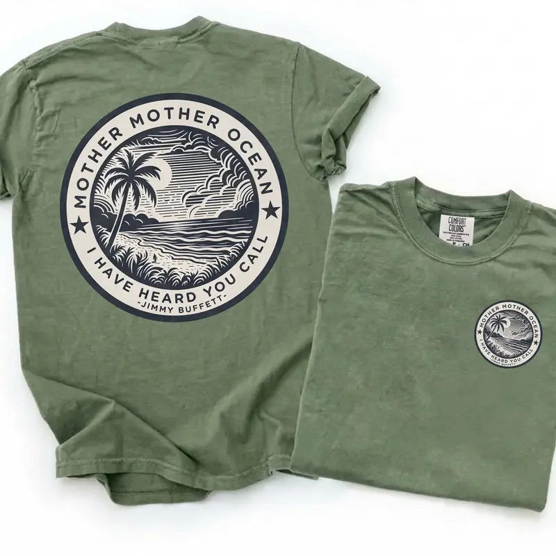 Coastal Soul: Jimmy Buffett "Mother Mother Ocean" Comfort Colors Tee