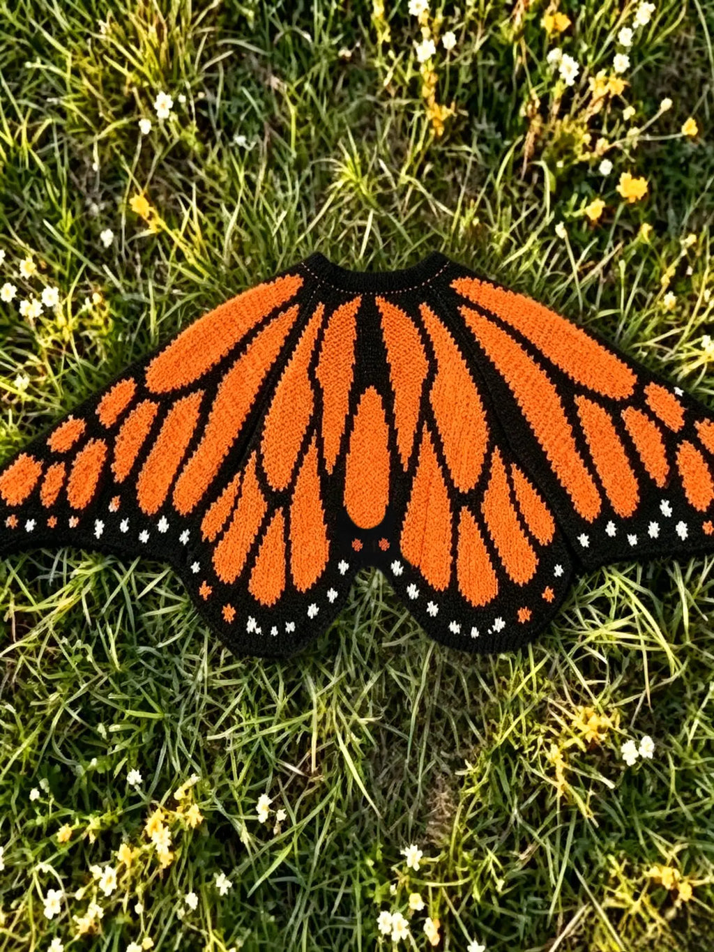 Monarch Butterfly Wings Knit Cardigan for Vacation and Festival Outfits