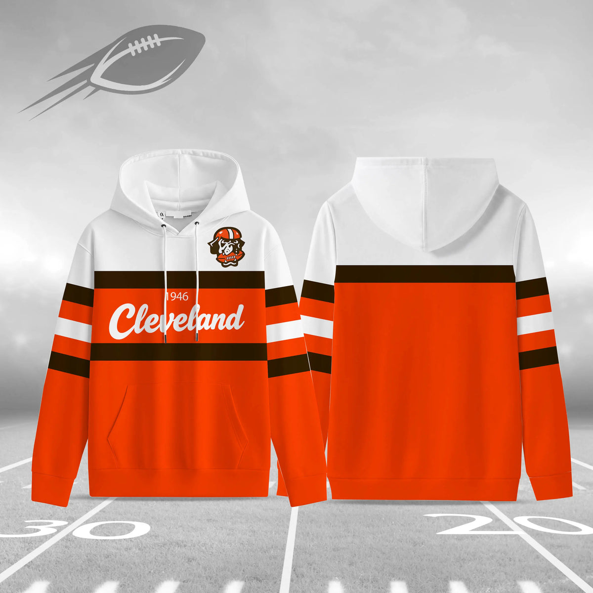 Retro Buffalo Football Hoodie for Game Day Fans and Streetwear Outfits