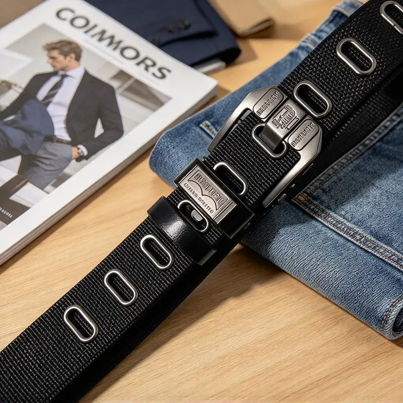 Adjustable Buckle Belt for Casual Business Outfits and Everyday Waist Styling