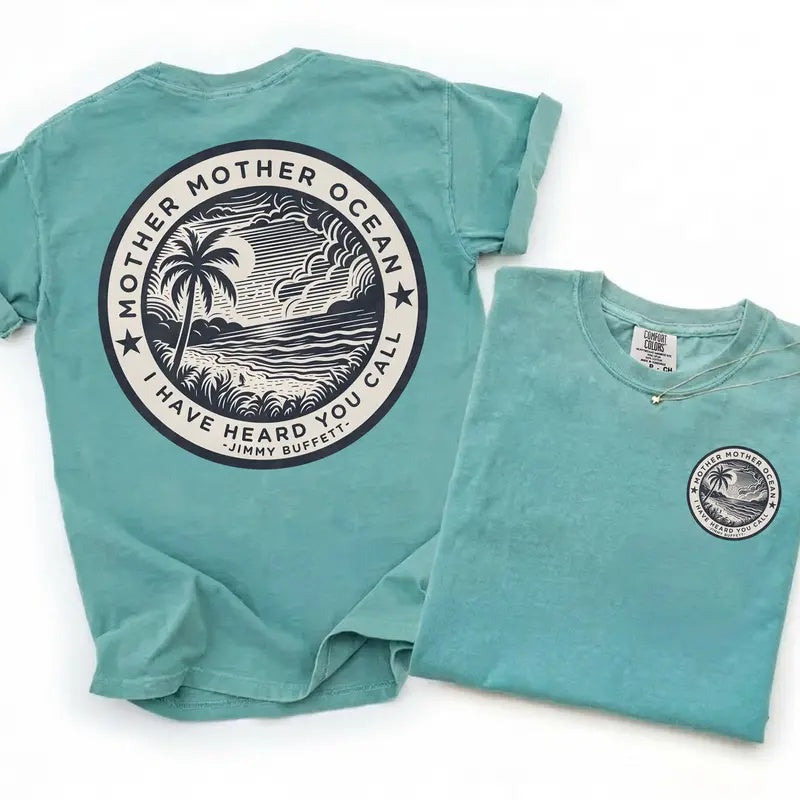 Coastal Soul: Jimmy Buffett "Mother Mother Ocean" Comfort Colors Tee