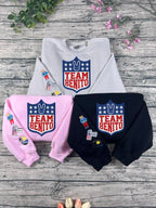 Benito Embroidered Sweatshirt: Cute Unisex Football Matchday Crewneck