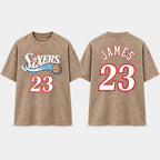 Vintage Basketball Number 23 Graphic Tee for Retro Sports Streetwear Outfits
