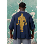 Vintage Gym Inspired Oversized Graphic T-Shirt for Strength Training Streetwear Style
