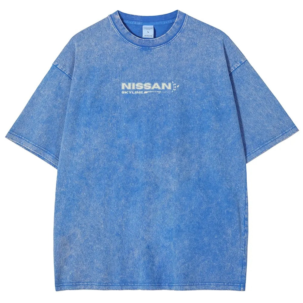 Legendary JDM Skyline R34 Vintage Washed Oversized Graphic Tee