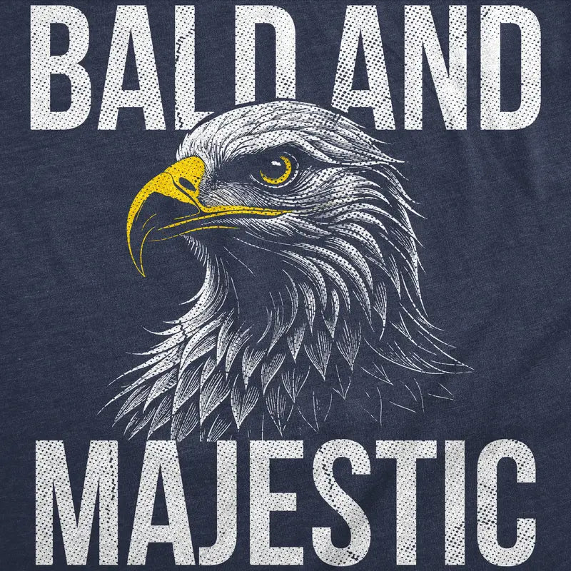 Bald And Majestic Funny Eagle Graphic T-Shirt for Men