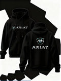 Modern Western Grit: Ariat Aztec-Infill Tech-Style Fleece Hoodie