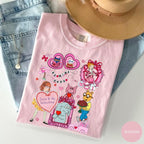 Library & Teacher Valentine Shirt: Coquette Book Characters Tee
