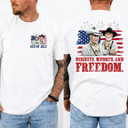 Patriot Grit: Funny Lonesome Dove "Biscuits, Whores & Freedom" 4th of July Tee