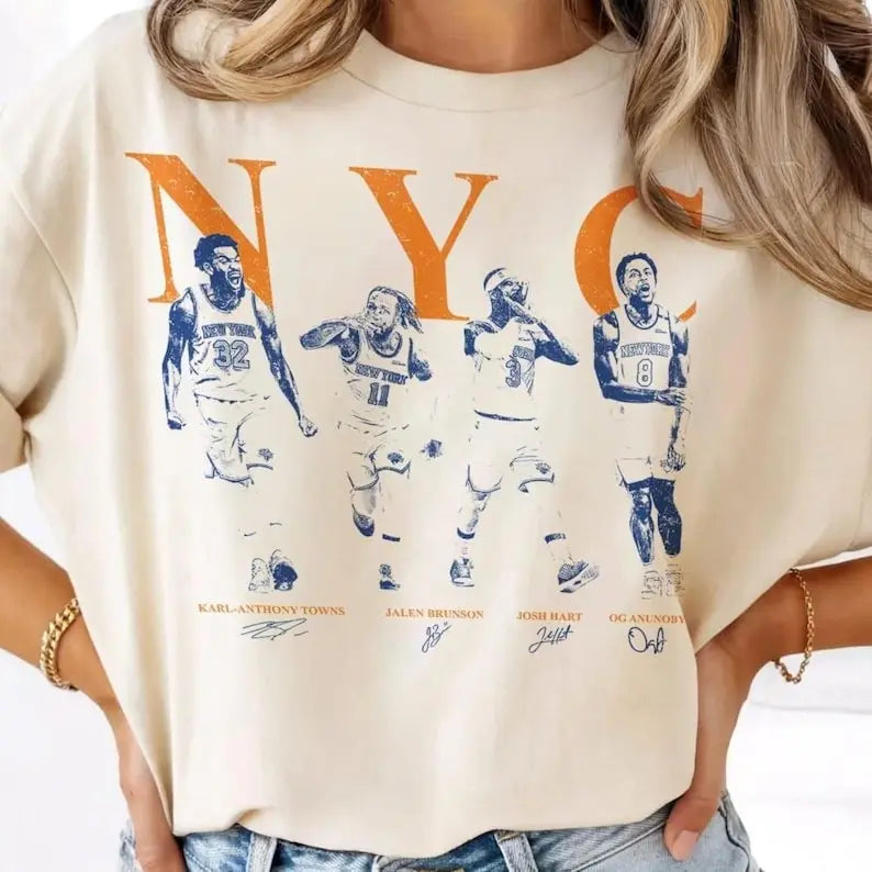 Vintage NYC Basketball Fan Graphic T-Shirt for Game Day Streetwear
