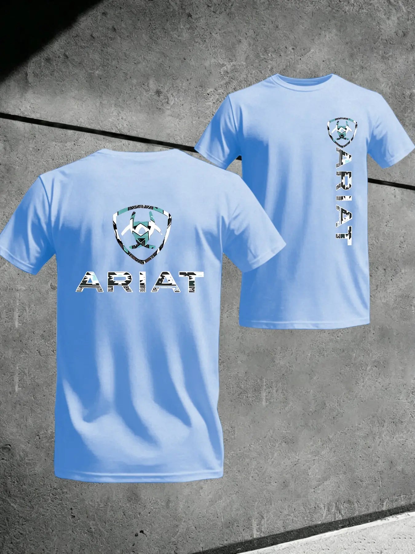 Rugged Heritage: Ariat Geometric Shield Western Graphic Unisex Casual Tee