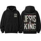 Jesus Is King Christian Hoodie with Revelation Scripture for Faith Streetwear Outfits