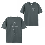 Faith Forward: "Jesus Has My Back" Minimalist Heart & Cross Graphic Tee