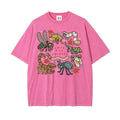 "Love The Unloved" Vintage Washed Insect Graphic Tee - Oversized Quirky Bug Lover Streetwear