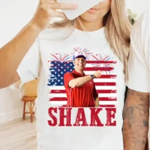Funny Patriotic Matching Couple T-Shirts for Fourth of July Parties