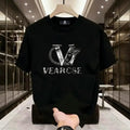 Liquid Chrome Elegance: Modern Baroque "VEARCSE" 3D Chrome Graphic Tee