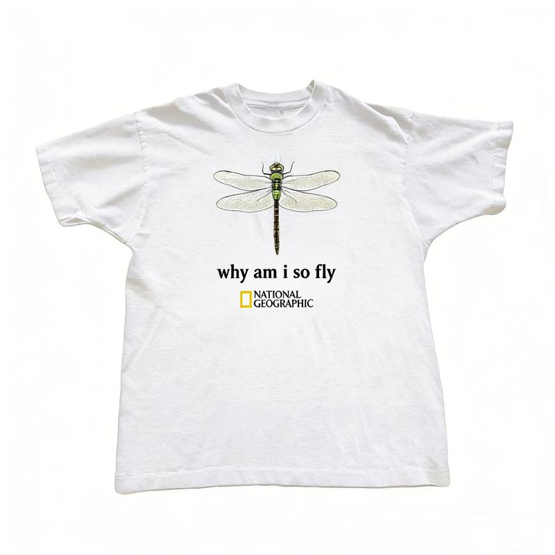 National Geographic  with dragonfly graphic baby tee